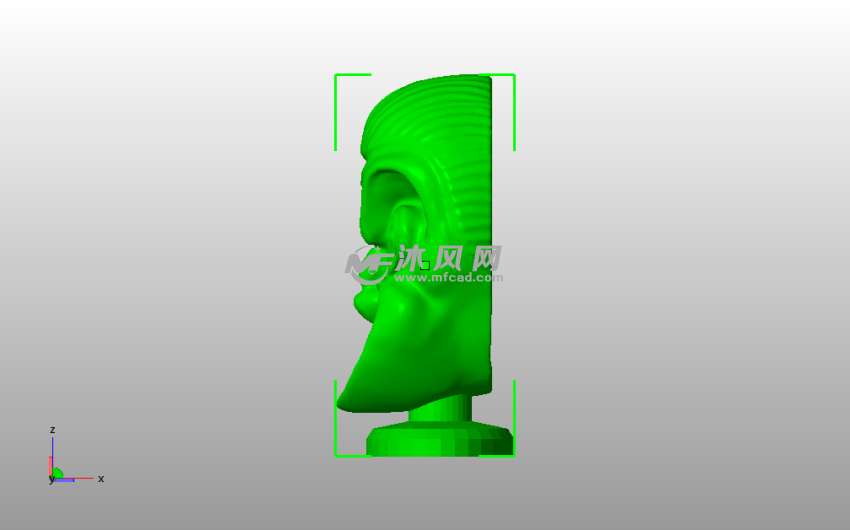 希腊剧院面具侧视图