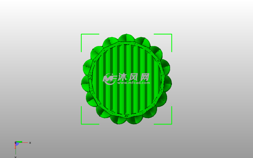 旋转笔筒模型底视图