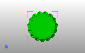 旋转笔筒模型俯视图