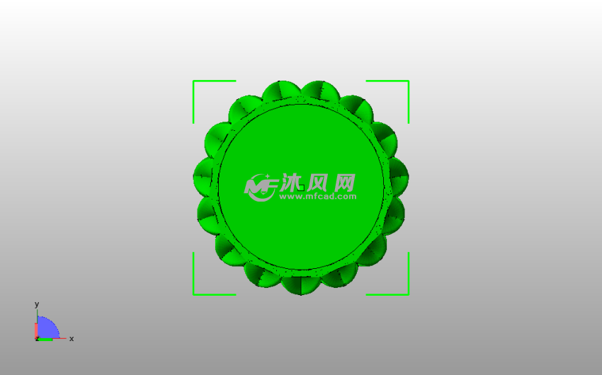 旋转笔筒模型俯视图