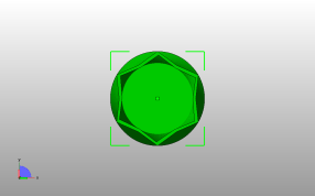  旋转六边形笔筒俯视图