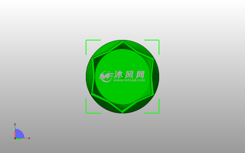  旋转六边形笔筒俯视图