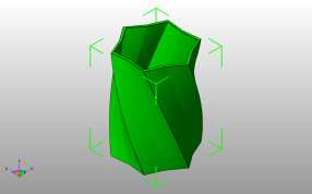  旋转六边形笔筒斜视图
