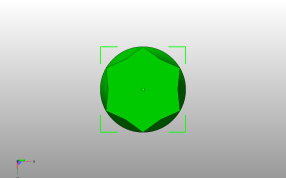  旋转六边形笔筒底视图