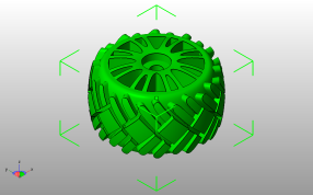 雪地胎模型斜视图