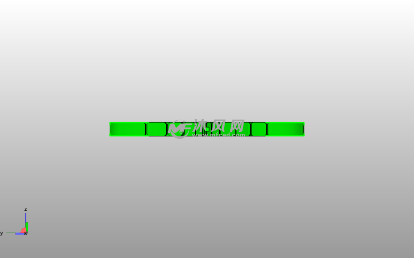  长颈鹿模型侧视图