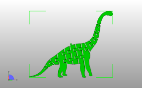  长颈鹿模型俯视图