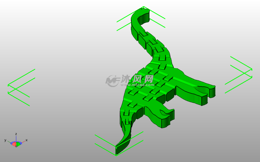  长颈鹿模型斜视图