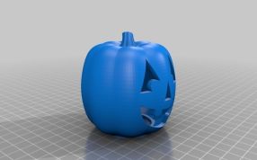 蓝色南瓜灯侧面