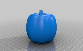 蓝色南瓜灯背面