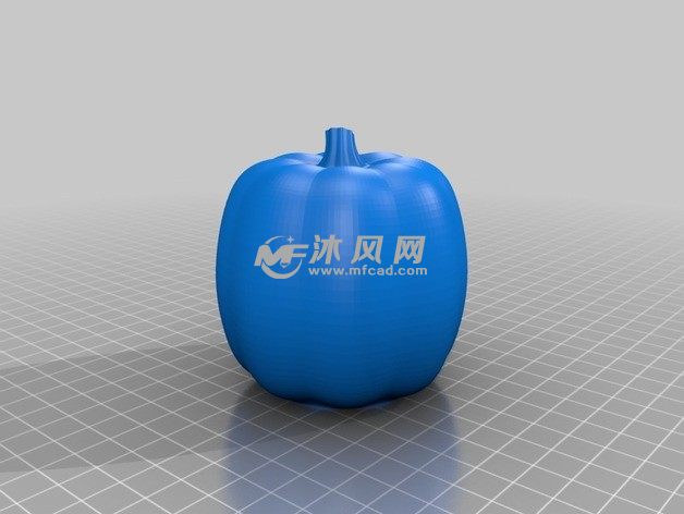 蓝色南瓜灯背面