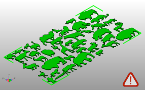 2D墙面艺术动物合辑斜视图