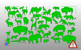 2D墙面艺术动物合辑俯视图