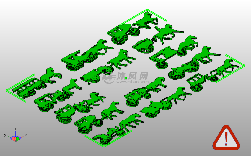  2D墙面艺术马车斜视图