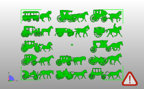  2D墙面艺术马车俯视图