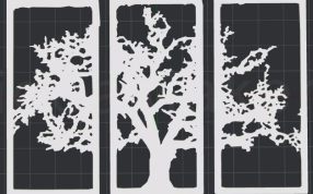 2D墙面艺术树效果图