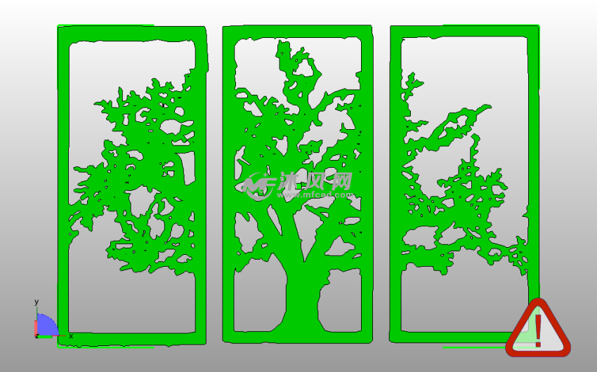 2D墙面艺术树俯视图