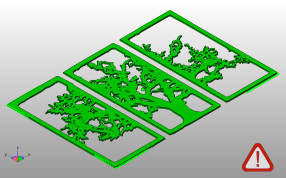 2D墙面艺术树斜视图