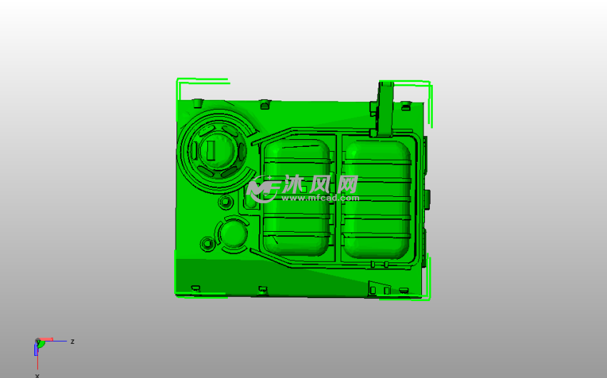 28mm口径T28重型坦克车身俯视图