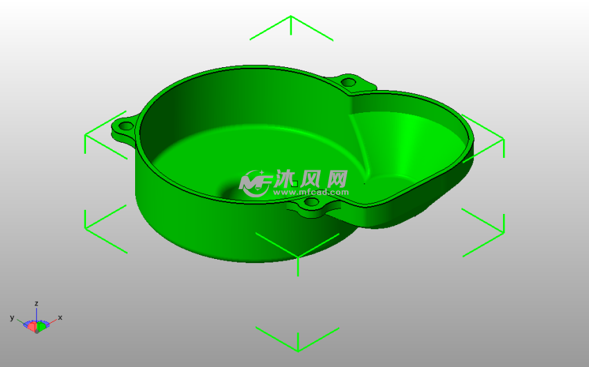 齿轮外壳斜视图