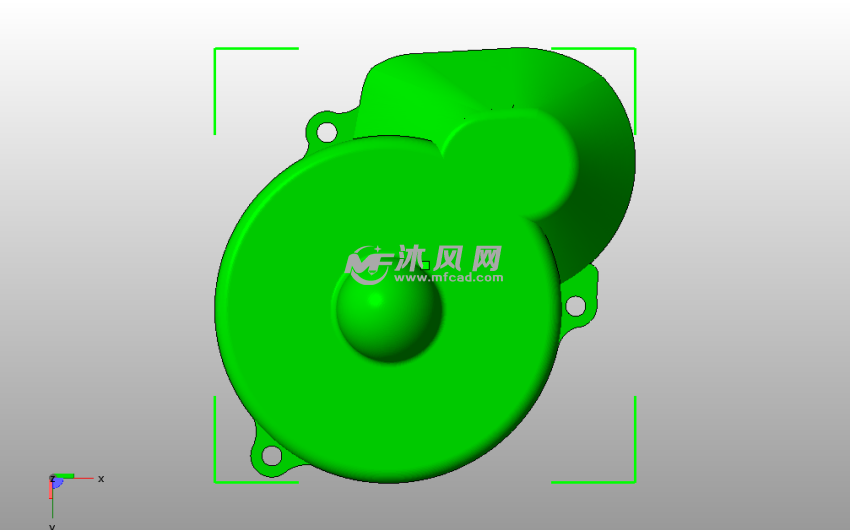 齿轮外壳底视图