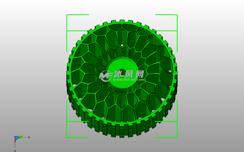 蜂窝结构轮胎俯视图