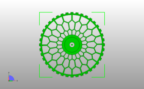 蜂窝结构轮胎底视图