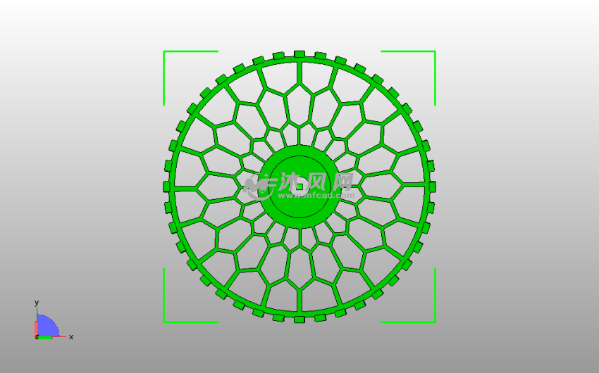 蜂窝结构轮胎底视图