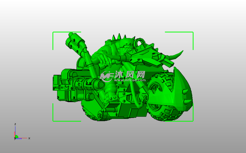 攻击摩托车主视图