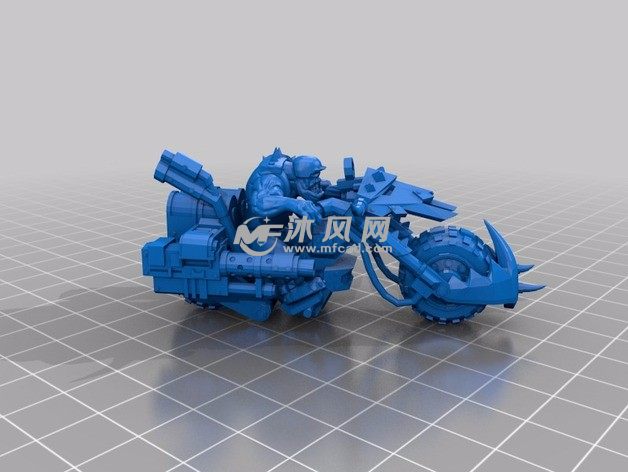 攻击摩托车侧视图