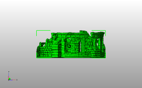 古代城堡废墟主视图