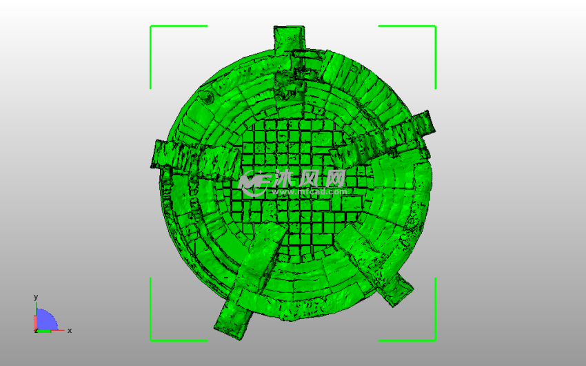 古代城堡废墟俯视图