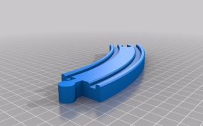 火车轨道模型-弯曲