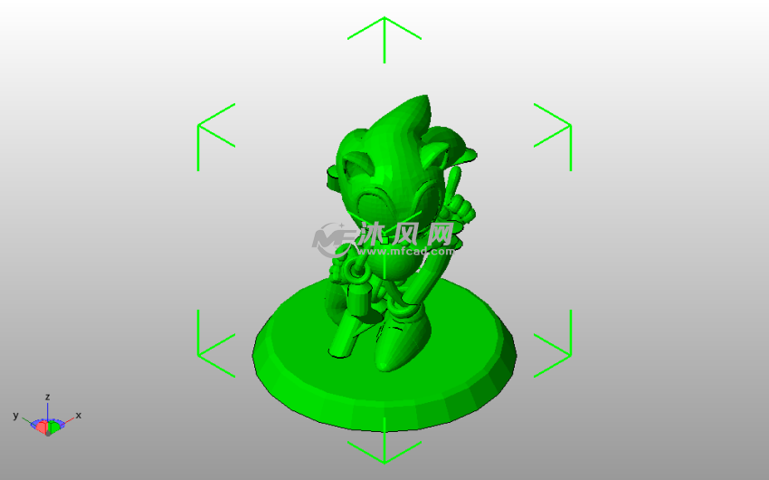 刺猬索尼克斜视图