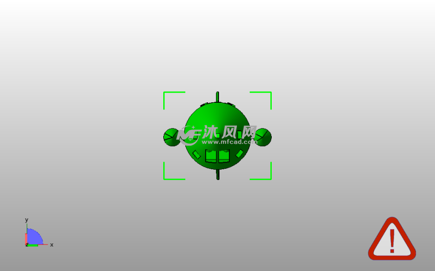 简单的火箭模型俯视图