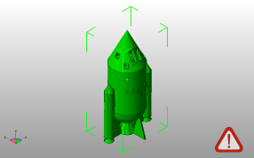 简单的火箭模型斜视图