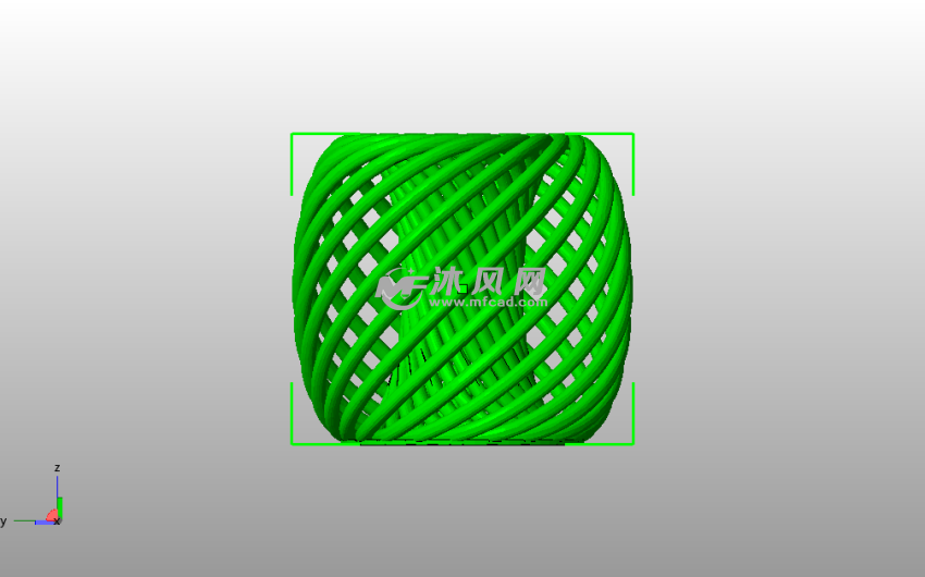 螺旋结构花瓶主视图