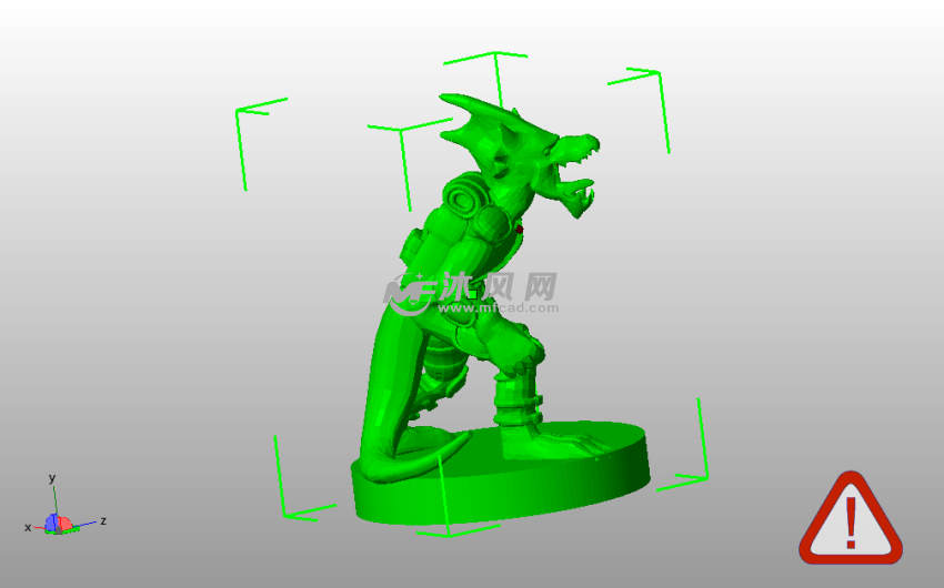 冒险家模型侧视图