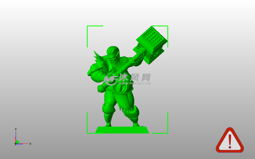 拿锤子野蛮人主视图