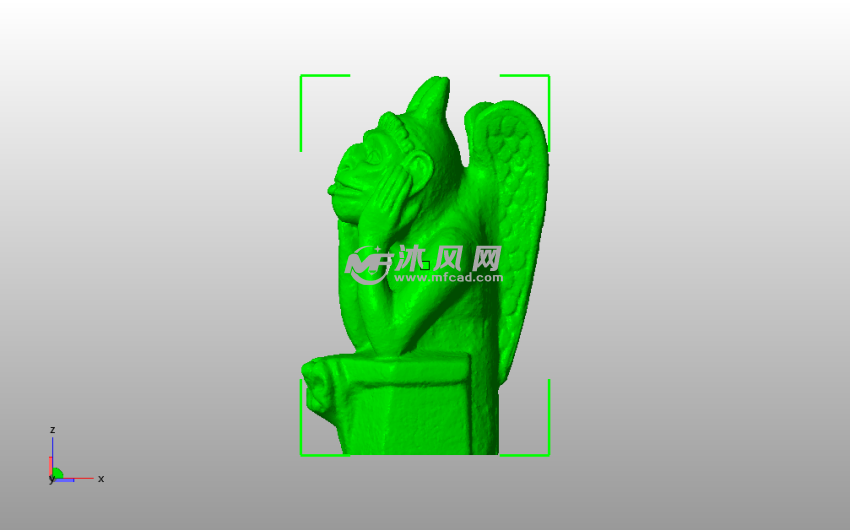 石像鬼模型侧视图