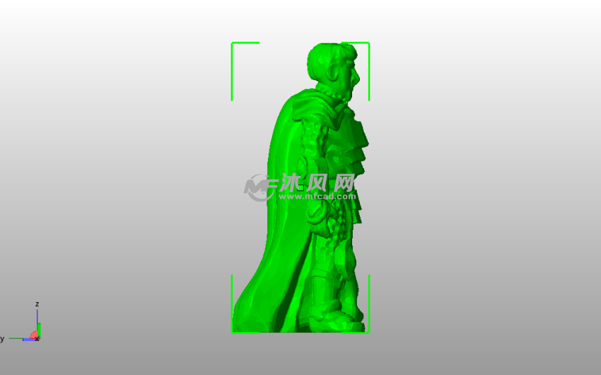 守卫队长模型侧视图