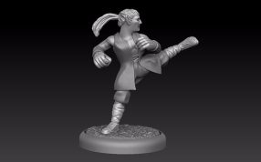 踢腿的僧人效果图