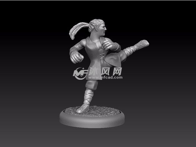 踢腿的僧人效果图