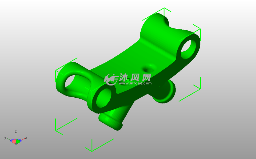 天线管支架斜视图
