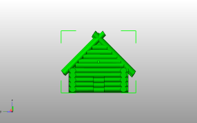 小木屋房子侧视图