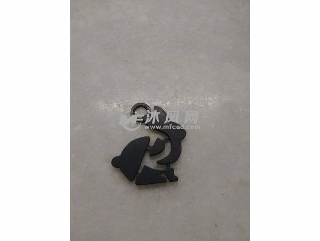 小兔子钥匙链实物图