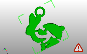 小兔子钥匙链斜视图