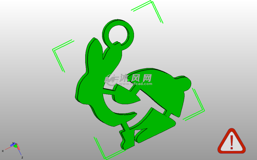 小兔子钥匙链斜视图