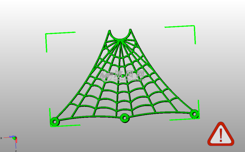 蜘蛛网线盘支架俯视图