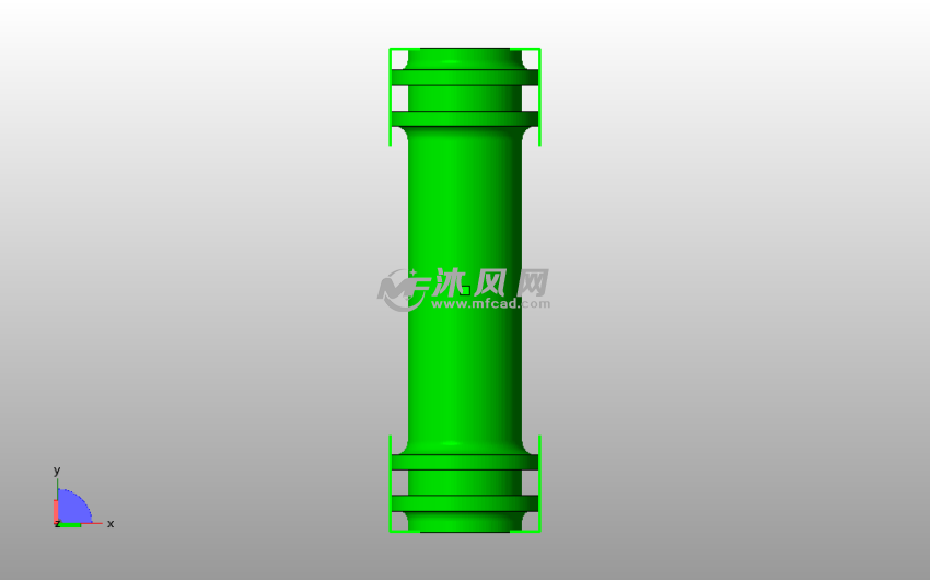蜘蛛网线盘支架滚子主视图